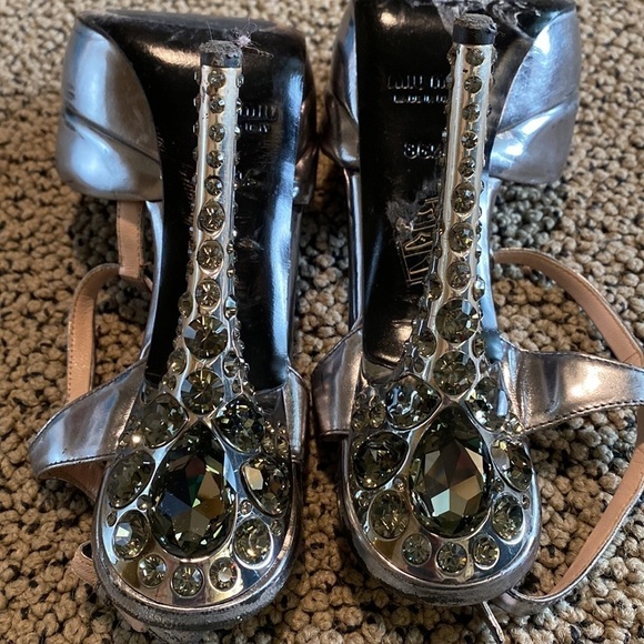 Miu Miu Strappy Stiletto Sandals Women's Size 36 1/2 - Picture 6 of 12